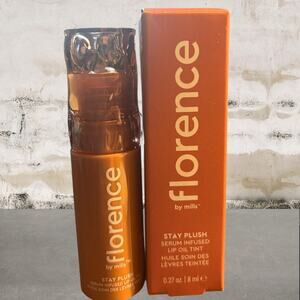 Florence by Mills Stay Plush Serum Infused Lip Oil Tint in Coconut Colada NIB